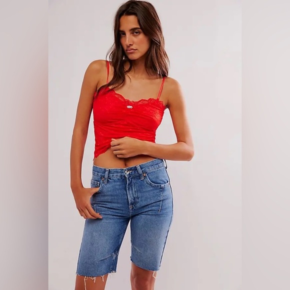*NWOT* Free People Lacey Essential Cami - Poppy Red - Picture 3 of 7
